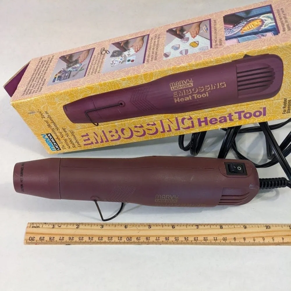 Marvy Uchida Embossing Heat Tool Model 2000II Purple Crafting Tool w/ Box Works